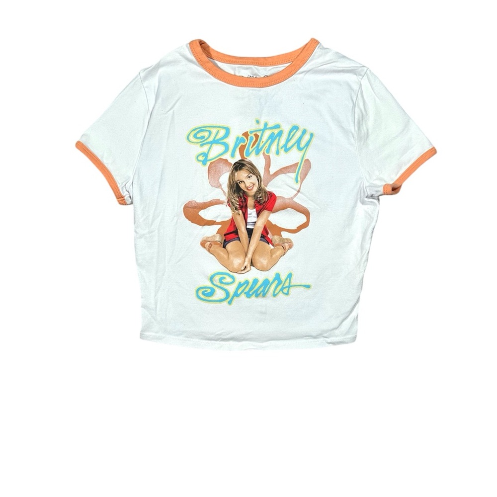 Britney Spears Kids' White and Orange T-Shirt